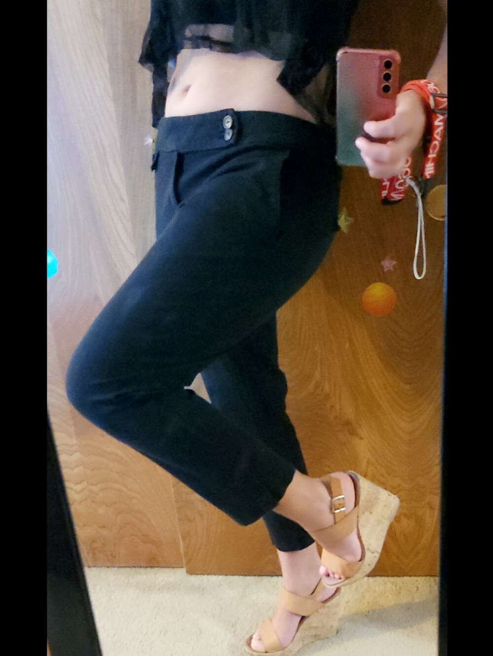 [14 Standard] Time And Tru Black Capris